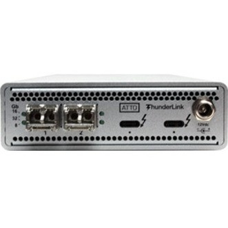 Atto TLFC-3322-L00 ThunderLink Thunderbolt/Fibre Channel Host Bus Adapter - Thunderbolt 3 - 40 Gbit/s, 32 Gbit/s - 2 x Total Fibre Channel Port(s) - 2 x LC Port(s) - 2 x Total Expansion Slot(s) - SFP+ - Desktop,