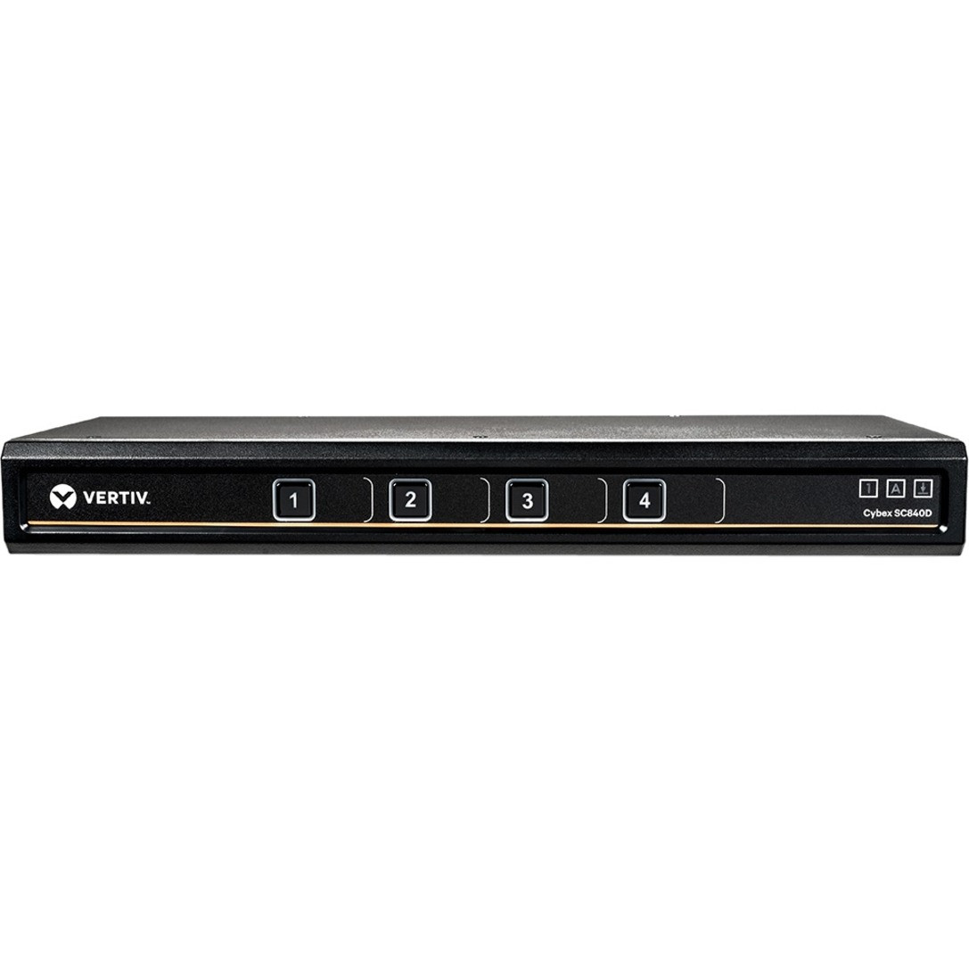 Avocent Vertiv Cybex SC800 Secure Desktop KVM| 4 Port Single-Head| DisplayPort| TAA - SC840D-001