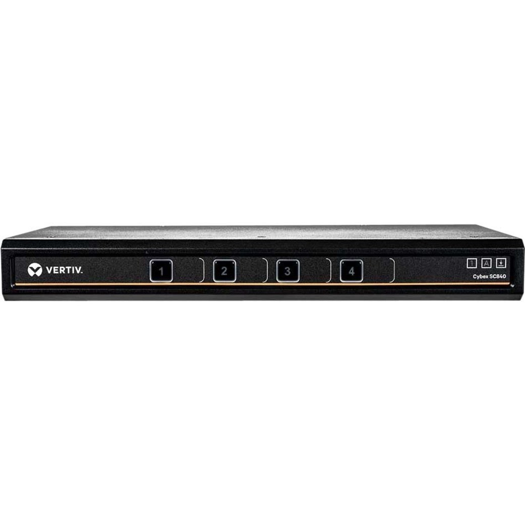 Avocent Vertiv Cybex SC800 Secure KVM | 4 Port | Secure Desktop KVM Switch (SC840-001) - SC840-001