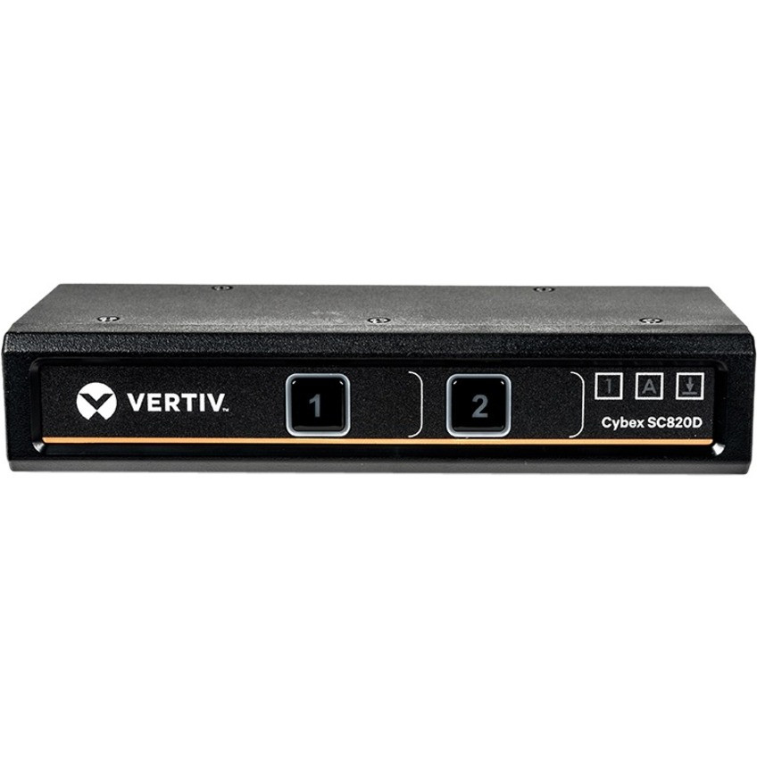Avocent Vertiv Cybex SC800 Secure KVM | 2 Port | Secure Desktop KVM Switch (SC820D-001) - SC820D-001