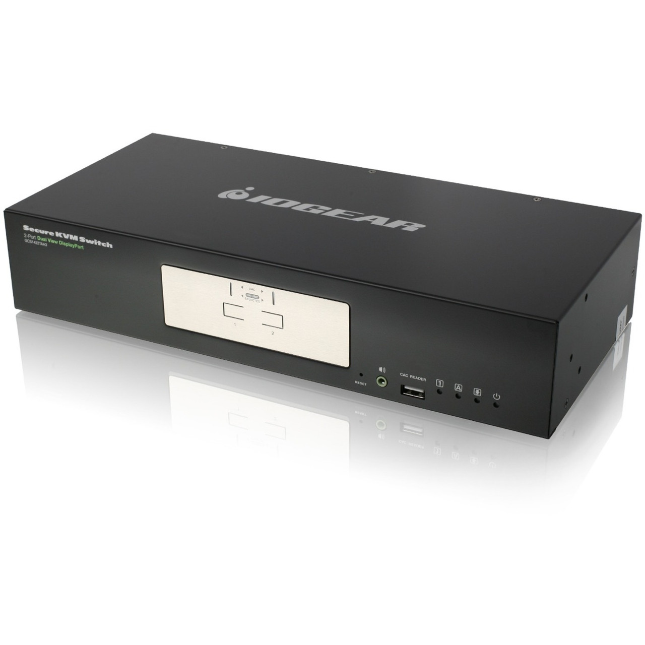 IOGEAR 2-Port Dual View DisplayPort Secure KVM Switch - 2 Computer(s) - 1 Local User(s) - 3840 x 2160PS/2 Port - 7 x USB - 2 x HDMI - 4 x DisplayPort - TAA Compliant - GCS1422TAA3