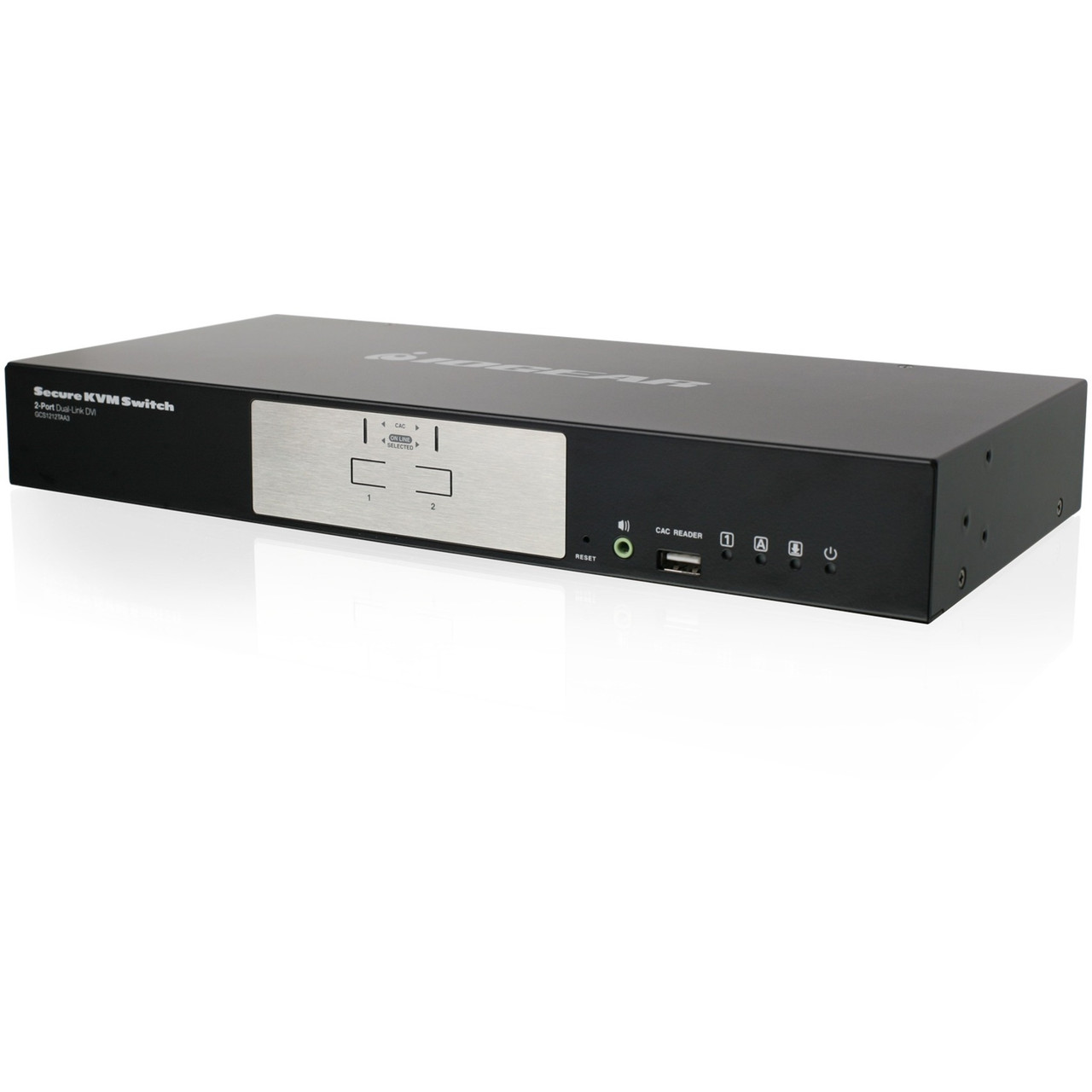 IOGEAR 2-Port Dual-Link DVI Secure KVM Switch (TAA) - 2 Computer(s) - 1 Local User(s) - 3840 x 2160 - 2 x PS/2 Port - 7 x USB - 3 x DVI - Rack-mountable - 1U - TAA Compliant - GCS1212TAA3