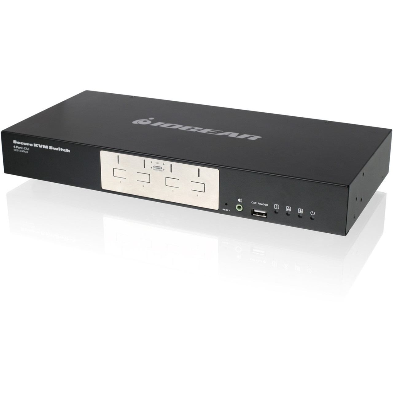 IOGEAR 4-Port HDMI Secure KVM Switch (TAA) - 4 Computer(s) - 1 Local User(s) - 3840 x 2160 - 2 x PS/2 Port - 11 x USB - 5 x HDMI - Rack-mountable - TAA Compliant - GCS1314TAA3