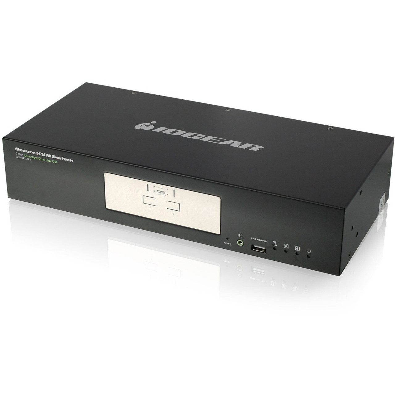 IOGEAR 2-Port Dual View Dual-Link DVI Secure KVM Switch - 2 Computer(s) - 1 Local User(s) - 3840 x 2160USB - 6 x DVI - Desktop - TAA Compliant - GCS1222TAA3