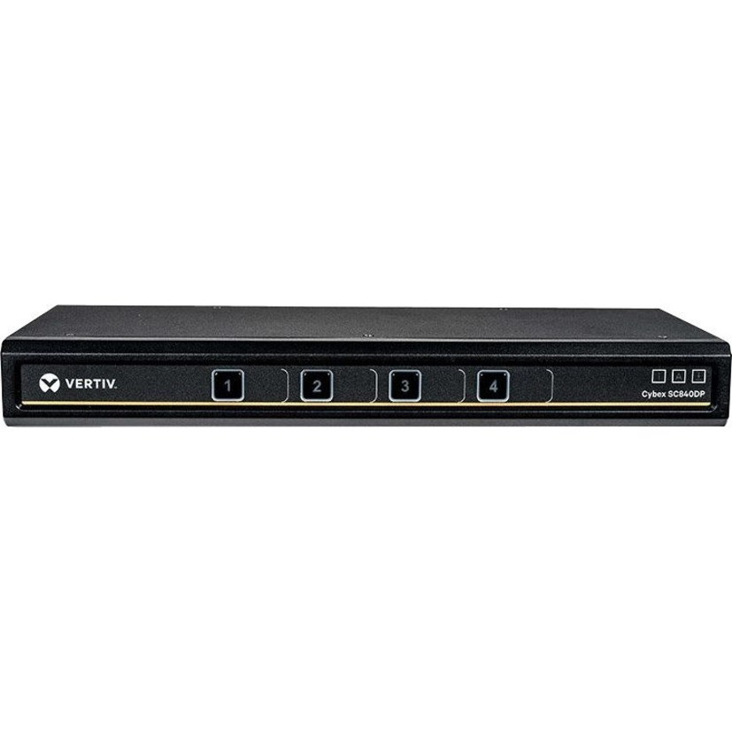 Avocent Vertiv Cybex SC800 Secure Desktop KVM | 4 Port Single-Head | DP in/DP out - SC840DP-001