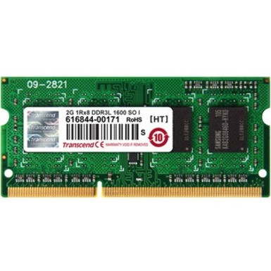 Transcend 2GB DDR3L SDRAM Memory Module - 2 GB - DDR3L-1600/PC3-12800 DDR3L SDRAM - 1600 MHz - CL11 - 1.35 V - Non-ECC - Unbuffered - 204-pin - SoDIMM - TS256MSK64W6N-I