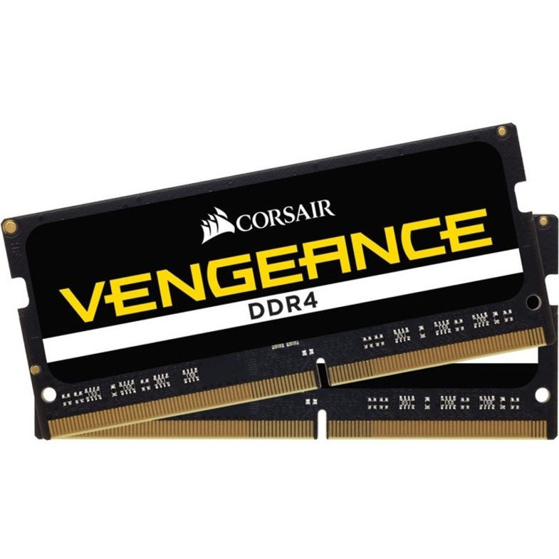 Corsair Vengeance Series 16GB (2x8GB) DDR4 SODIMM 2666MHz CL18 Memory Kit - For Notebook - 16 GB - DDR4-2666/PC4-21300 DDR4 SDRAM - 2666 MHz - CL18 - 1.20 V - Unbuffered - 260-pin - SoDIMM 260PIN UNBUFF SODIMM CL18 1.2V - CMSX16GX4M2A2666C18