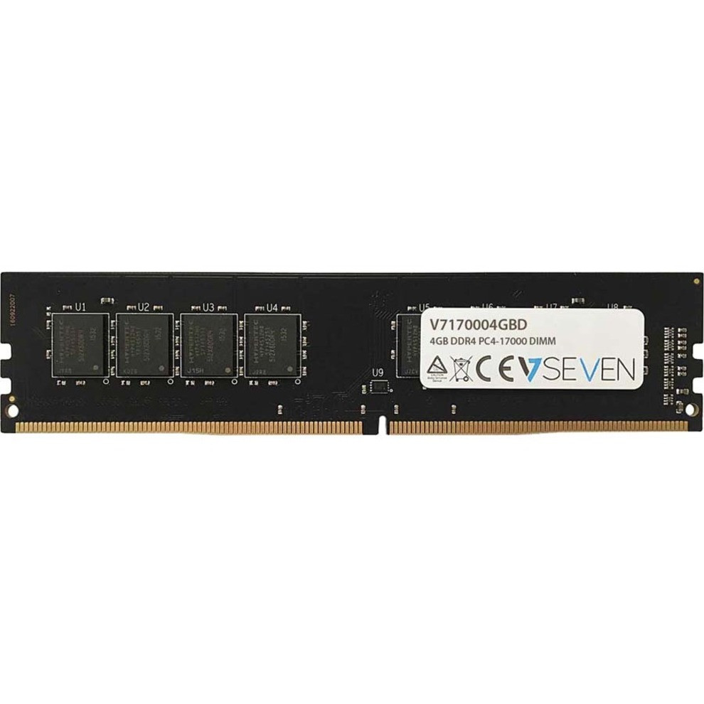 V7 4GB DDR4 SDRAM Memory Module - 4 GB - DDR4-2133/PC4-17000 DDR4 SDRAM - 2133 MHz - CL15 - Unbuffered - 288-pin - DIMM - V7170004GBD