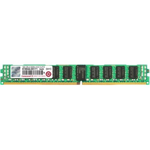 Transcend 16GB DDR4 SDRAM Memory Module - 16 GB (1 x 16GB) - DDR4-2133/PC4-17000 DDR4 SDRAM - 2133 MHz - CL15 - 1.20 V - ECC - Registered - 288-pin - DIMM - TS2GHR72V1C