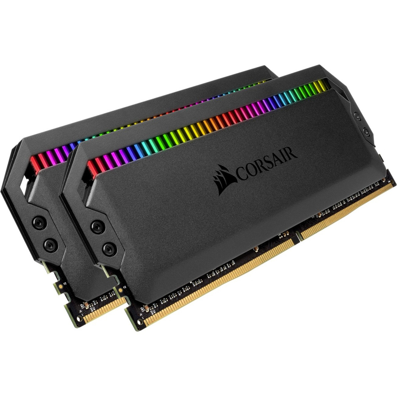 Corsair Dominator Platinum RGB 32GB (2 x 16GB) DDR4 SDRAM Memory Kit - For Desktop PC - 32 GB (2 x 16GB) - DDR4-3200/PC4-25600 DDR4 SDRAM - 3200 MHz - CL16 - 1.35 V - 288-pin - DIMM - CMT32GX4M2C3200C16