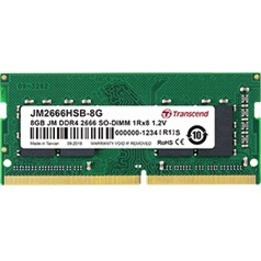 Transcend JetRAM 4GB DDR4 SDRAM Memory Module - 4 GB - DDR4-2666/PC4-21333 DDR4 SDRAM - 2666 MHz - CL19 - 1.20 V - Unbuffered - 260-pin - SoDIMM - JM2666HSH-4G
