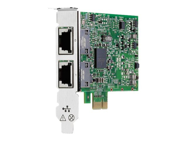 HPE Ethernet 1Gb 2-port 332T Adapter - PCI Express x1 - 2 Port(s) - 2 x Network (RJ-45) Twisted Pair - Full-height, Low-profile - 10/100/1000Base-T - 615732-B21