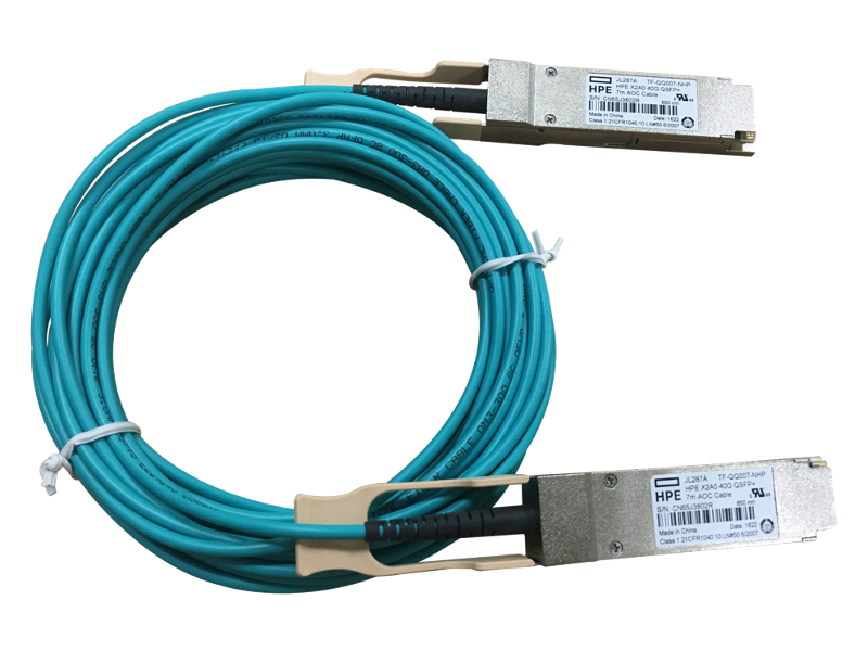HPE Aruba 40G QSFP+ to QSFP+ 7m Active Optical Cable - 22.97 ft Fiber Optic Network Cable for Network Device - First End: 1 x QSFP+ Network - Second End: 1 x QSFP+ Network - 40 Gbit/s -R0Z22A