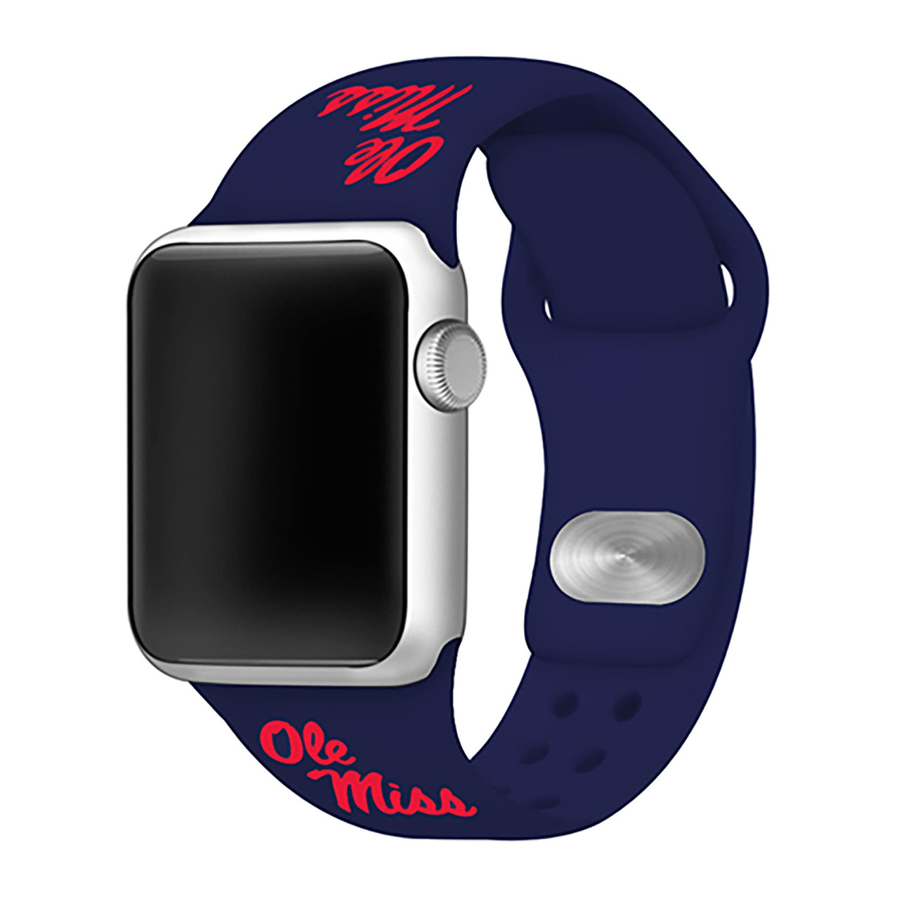 Centon University of Mississippi-Apple Watch Wrist Band, 42-44mm, Black Matte, Classic V1 OC-MISS-ABAA00A