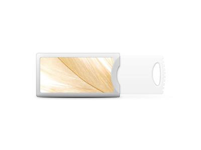 Centon OTM Hipster Prints Push USB Flash Drive, Feather Yellow - 8GB S1-U2P1FTR01-8G