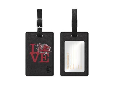 Centon Black Leather Love V1 Bag Tag University of South Carolina S1-CBT-SCU-02A