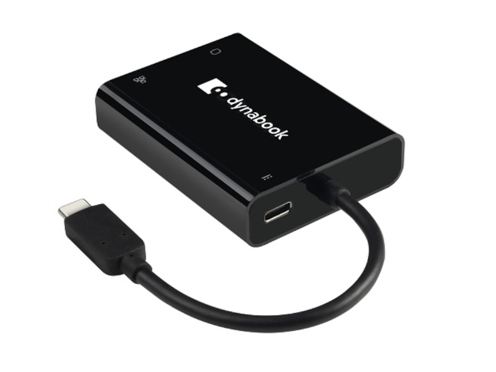 Dynabook USB-C - VGA/LAN Adapter /1x VGA, 1x Gigabit LAN, 1x USB Type-C port for System Charging  - PS0089UA1PRP