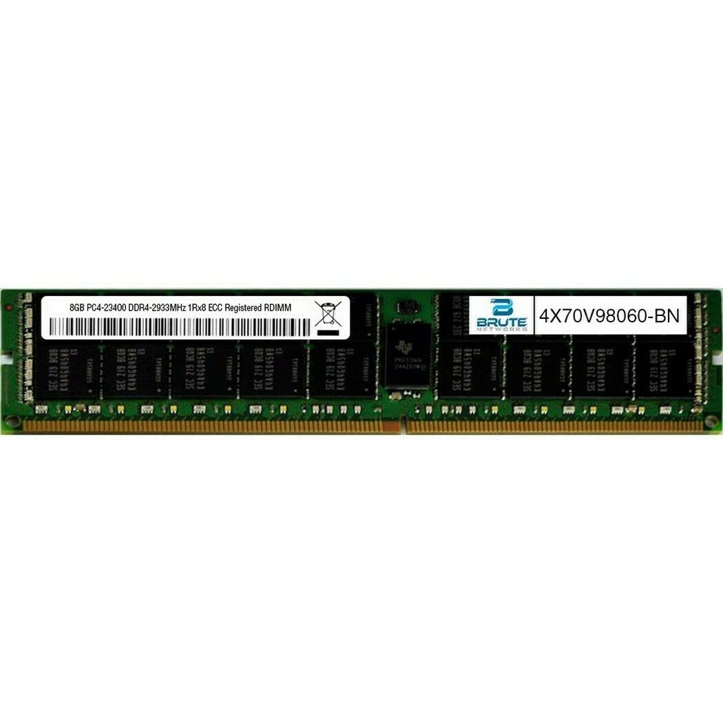 Lenovo 8GB DDR4 SDRAM Memory Module - For Workstation - 8 GB - DDR4-2933/PC4-23466 DDR4 SDRAM - 2933 MHz - ECC - Registered - 288-pin - DIMM - 4X70V98060