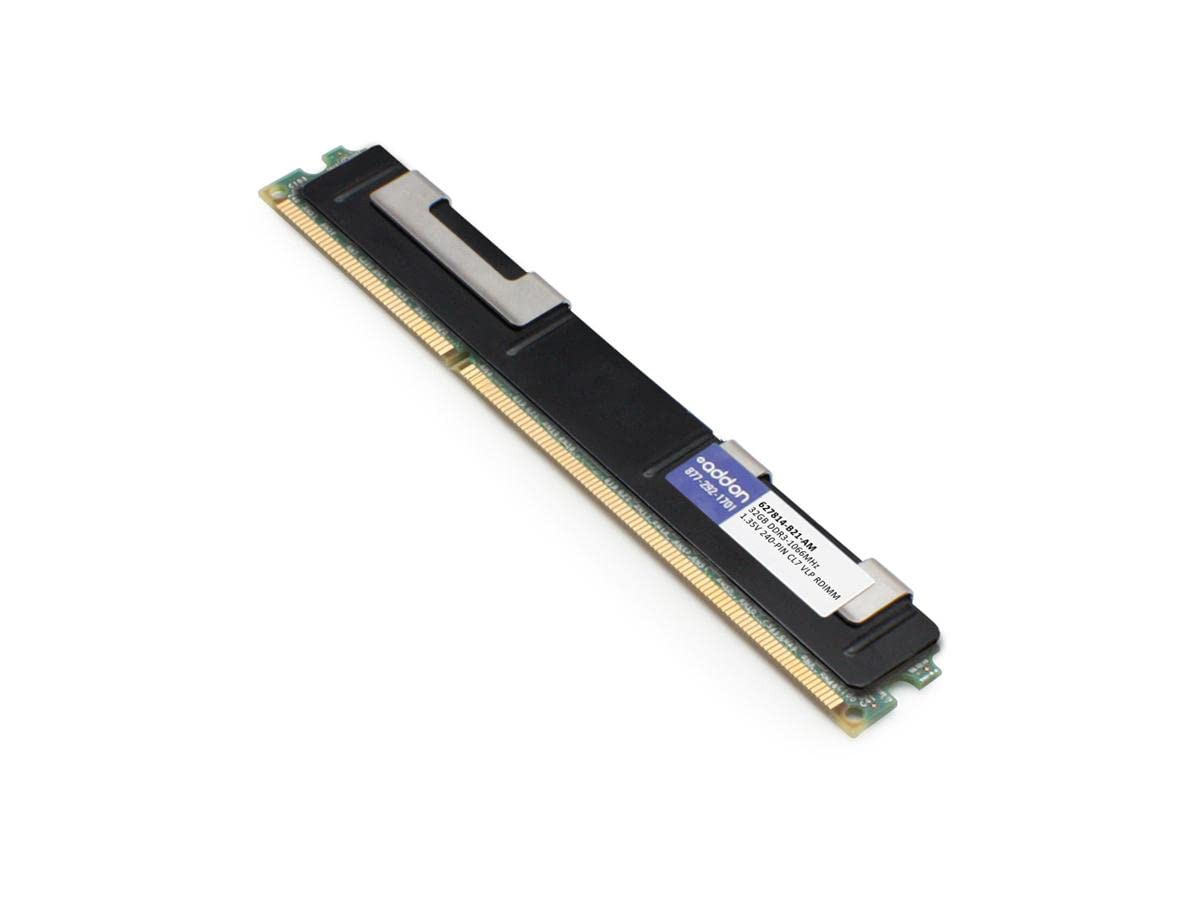 AddOn 32GB DDR3 SDRAM Memory Module - 32 GB (1 x 32GB) - DDR3-1333/PC3-10664 DDR3 SDRAM - 1333 MHz - 1.35 V - ECC - Registered - 240-pin - DIMM - Lifetime Warranty - 7053841-AM