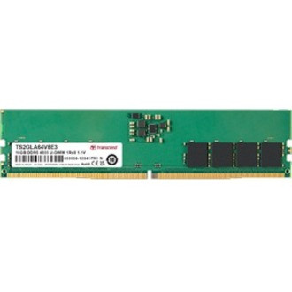 Transcend 16GB DDR5 SDRAM Memory Module - For Notebook, Desktop PC - 16 GB (1 x 16GB) - DDR5-4800/PC5-38400 DDR5 SDRAM - 4800 MHz Single-rank Memory - CL40 - 1.10 V - On-die ECC - Unbuffered - 288-pin - TS2GLA64V8E3