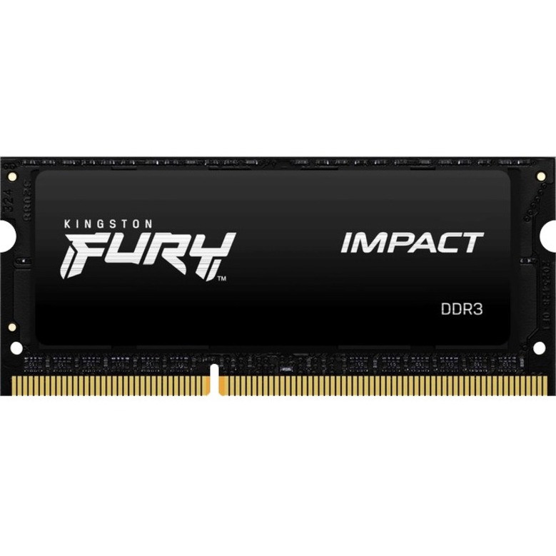 Kingston FURY Impact DDR3 Memory - For Notebook - 8 GB (1 x 8GB) - DDR3-1866/PC3L-14900 DDR3 SD-RAM - 1866 MHz - CL11 - 1.35 V - 204-pin - SoDIMM - Lifetime Warranty - KF318LS11IB/8