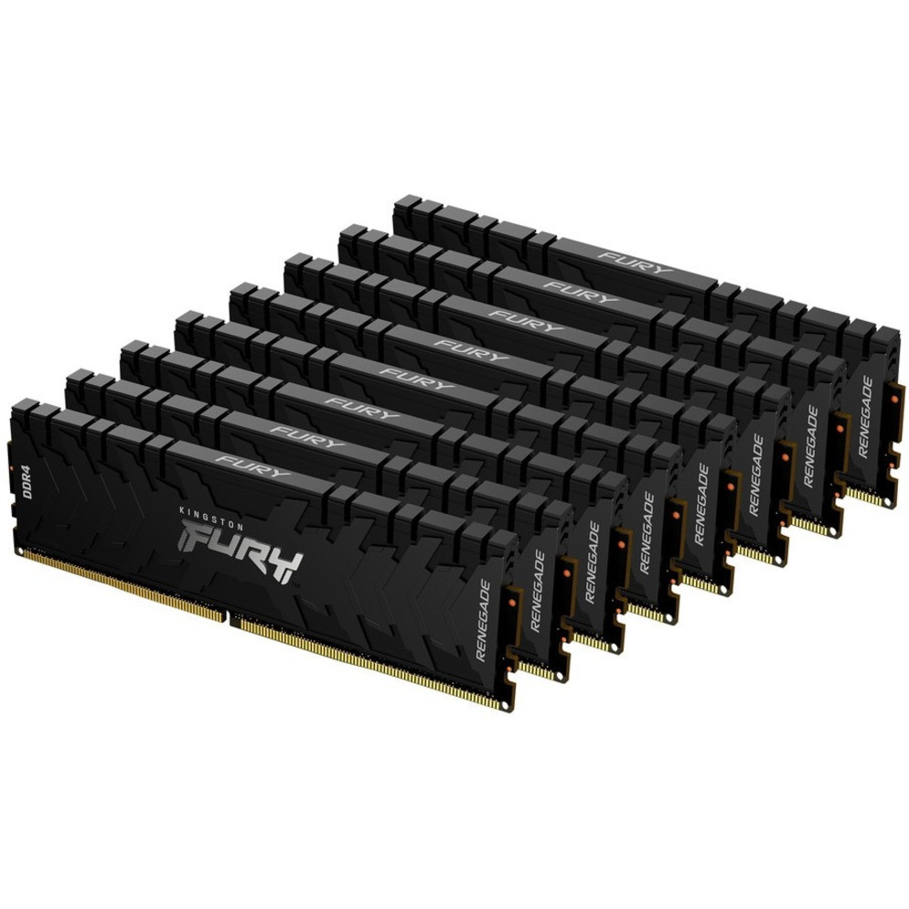 Kingston FURY Renegade 256GB (8 x 32GB) DDR4 SD-RAM Memory Kit - 256 GB (8 x 32GB) - DDR4-3200/PC4-25600 DDR4 SD-RAM - 3200 MHz Dual-rank Memory - CL16 - 1.35 V - Non-ECC - Unbuffered - 288-pin - DIMM - KF432C16RBK8/256