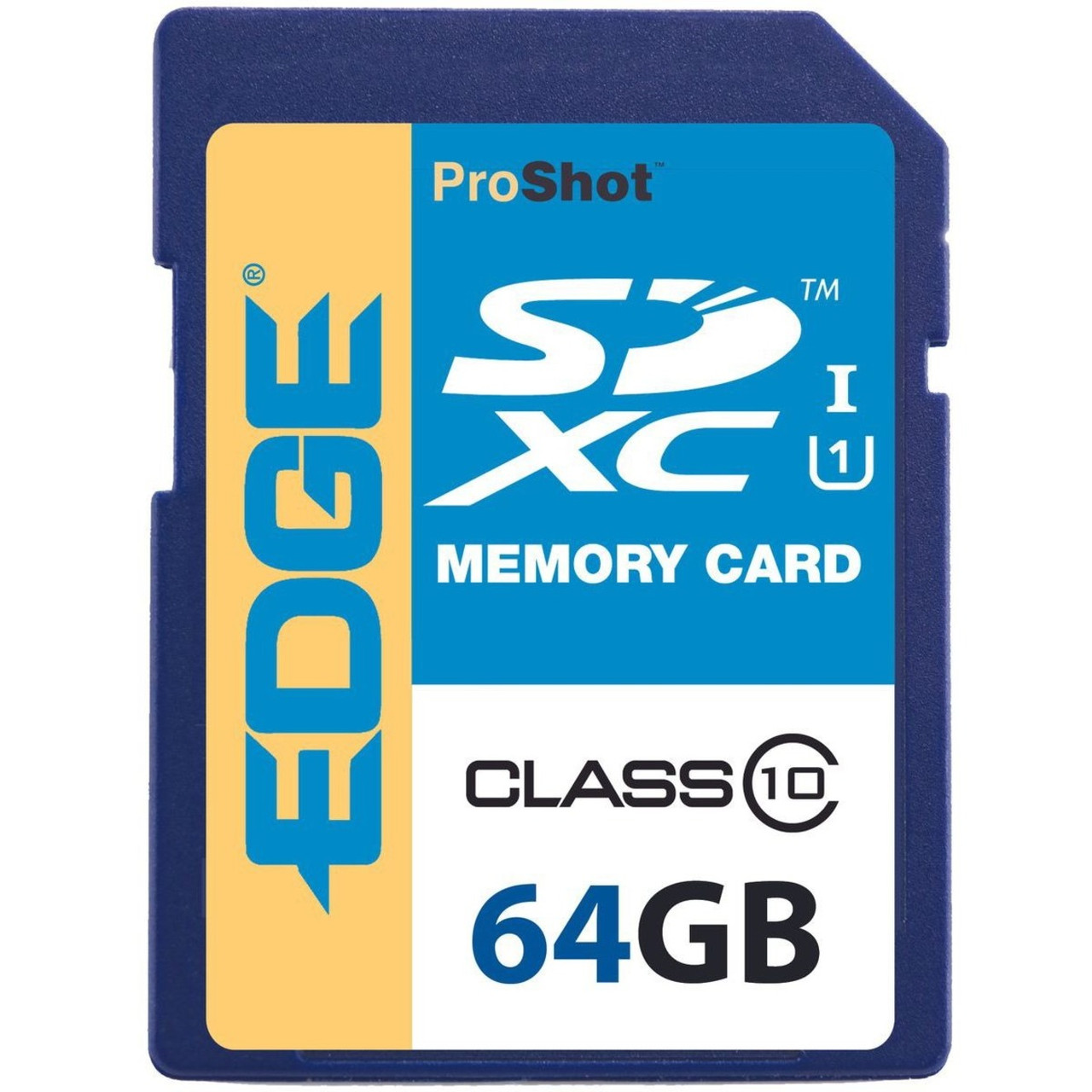 Edge ProShot 64 GB Class 10/UHS-I (U1) SDXC - Lifetime Warranty - PE229061