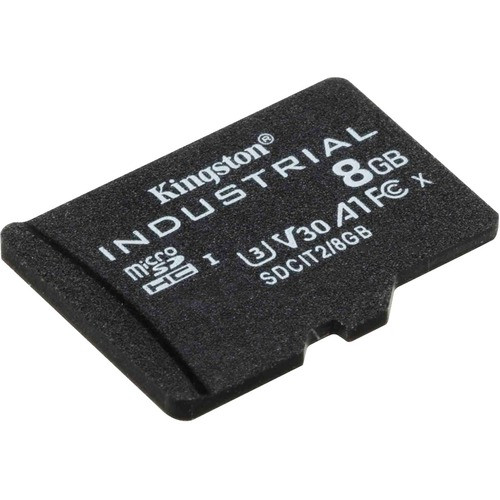 Kingston Mobile Industrial 8 GB Class 10/UHS-I (U3) V30 microSDHC - 5 Year Warranty A1 PSLC CARD SINGLE PACK W/O ADAPT - SDCIT/8GBSP