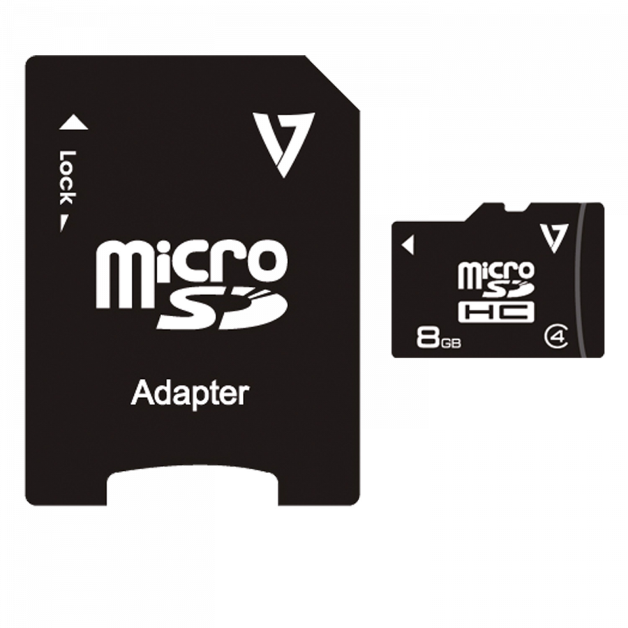 V7 8 GB Class 4 microSDHC - BUK8GBMSDC4-BLK