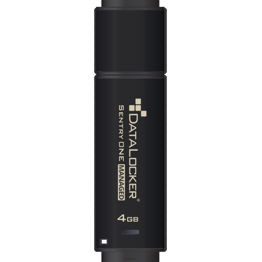 DataLocker Sentry ONE Managed Encrypted Flash Drive - 4 GB - USB 3.1 - 256-bit AES - TAA Compliant - EMS or SafeConsole Required (sold separately) REQUIRES EMS/SAFECONSOLE LIC 4GB - SONE004M