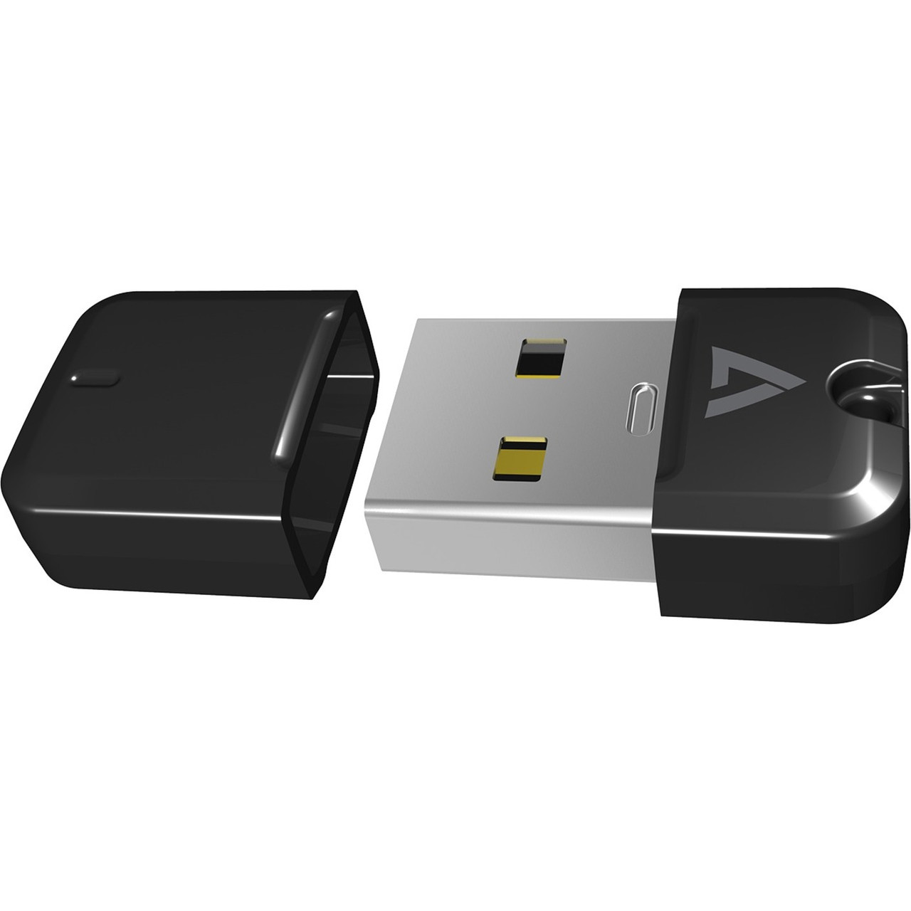 V7 8GB USB 2.0 Flash Drive - NANO Size USB Connector - 8 GB - USB 2.0 - 10 MB/s Read Speed - 3 MB/s Write Speed - Black - 5 Year Warranty - VP2N8G