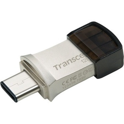 Transcend 128Gb Jetflash 890 Usb 3.1 (Gen 1) Type A Usb Type C On-The-Go Flash Drive - 128 Gb - Usb 3.1 (Gen 1) Type A, Usb Type C - Silver - TS128GJF890S