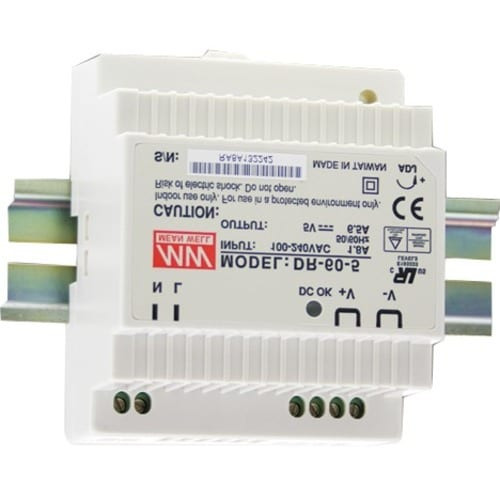 Advantech  B+B SmartWorx MeanWell DR-60-12 Power Supply - DIN Rail - 120 V AC, 120 V DC, 230 V AC, 370 V DC Input - 12 V DC Output - 60 W - DR-60-12
