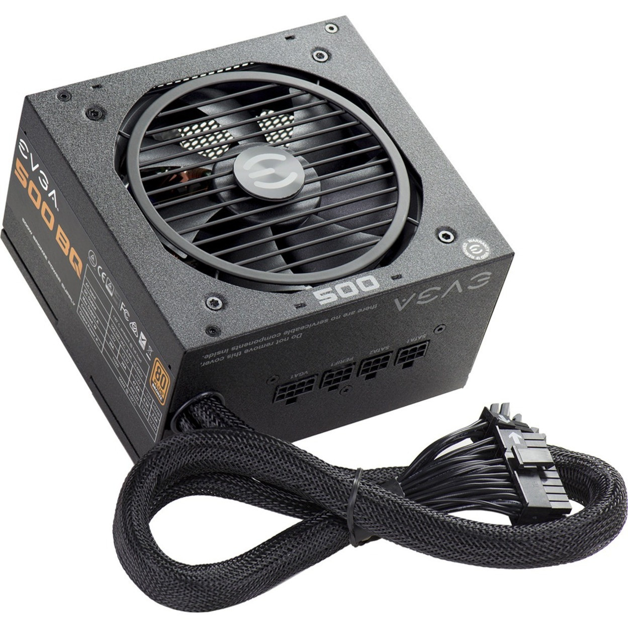 EVGA BQ Power Supply - Internal - 120 V AC, 230 V AC Input - 3.3 V DC @ 20 A, 5 V DC @ 20 A, 12 V DC @ 41.6 A, -12 V DC @ 2.5 A, 5 V DC @ 300 mA Output - 500 W - 1 +12V Rails - 1 Fan(s) - 85% Efficiency - 110-BQ-0500-K1