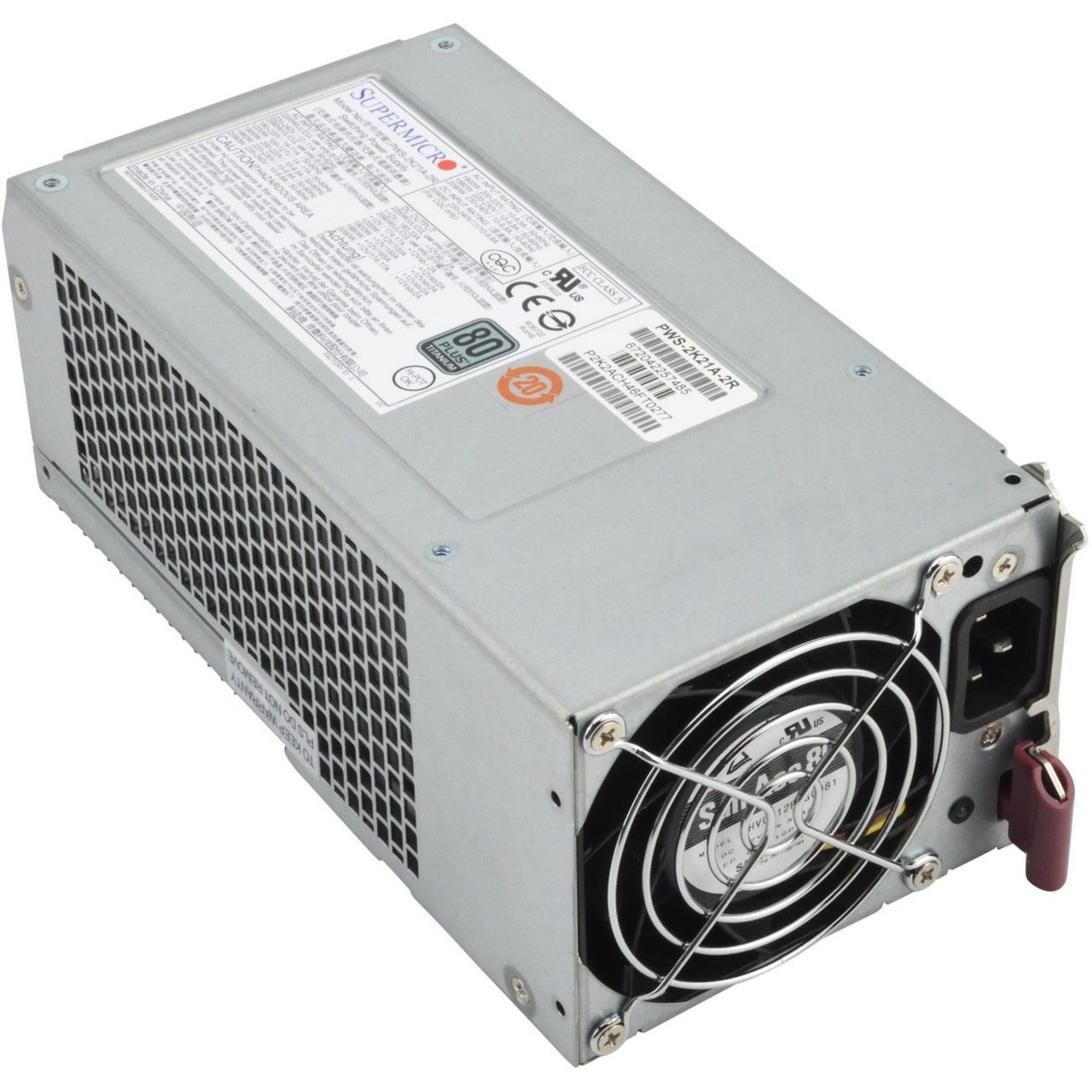 Supermicro 2200W 2U Redundant Power Supply - 2U - 120 V AC, 230 V AC Input - 12 V DC @ 183.33 A, 12 V DC @ 2 A Output - 2200 W - 96% Efficiency- PWS-2K21A-2R
