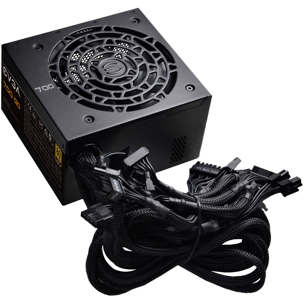 EVGA 700 GD Power Supply - Internal - 120 V AC, 230 V AC Input - 3.3 V DC @ 20 A, 5 V DC @ 20 A, 12 V DC @ 58.3 A, 12 V DC @ 300 mA, 5 V DC @ 2.5 A Output - 700 W - 1 +12V Rails - 1 Fan(s) - 92% Efficiency - 100-GD-0700-V1