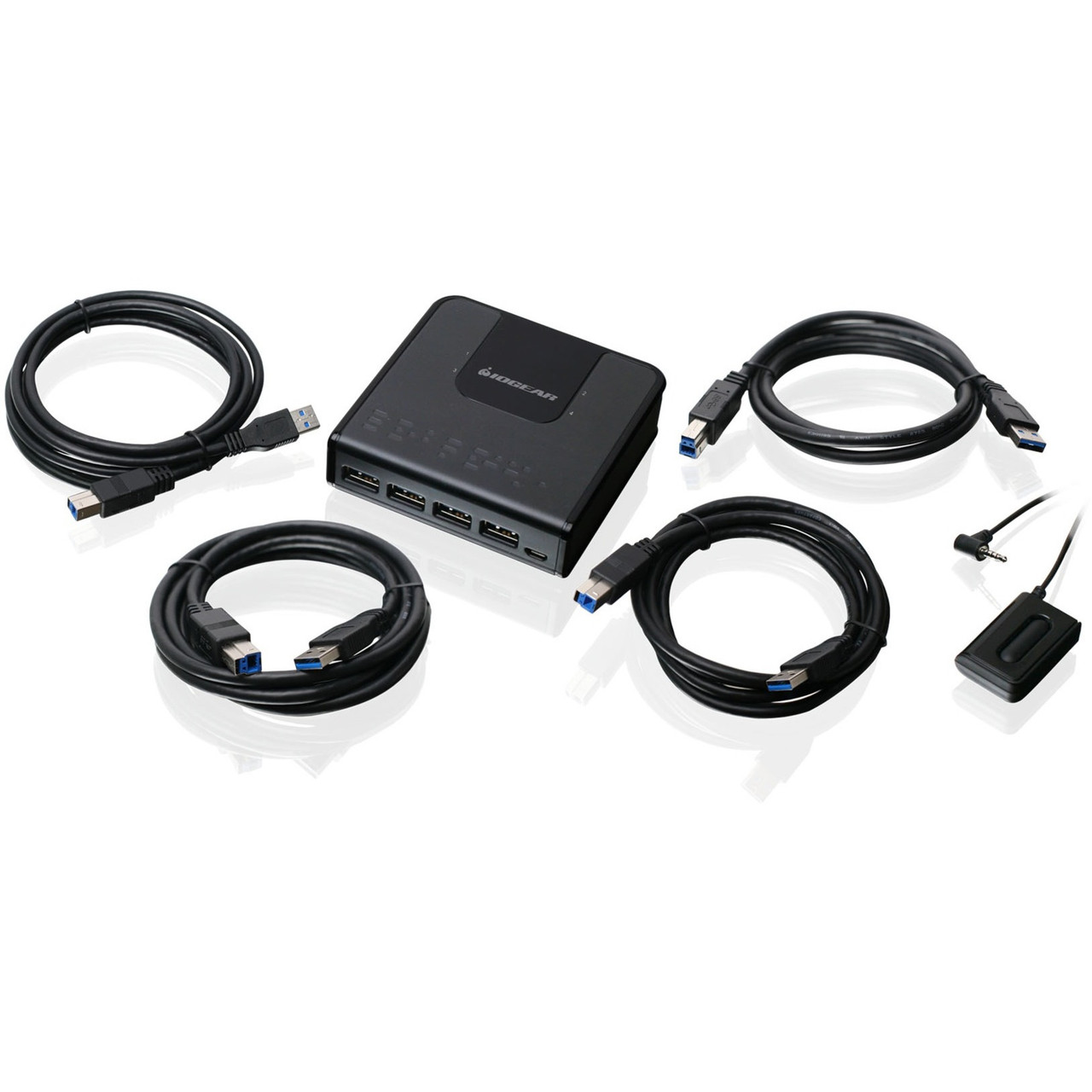 IOGEAR 4x4 USB 3.0 Peripheral Sharing Switch - USB 3.0 Type B - External - 4 USB Port(s) - 4 USB 3.0 Port(s) - PC, Mac, Linux - GUS434