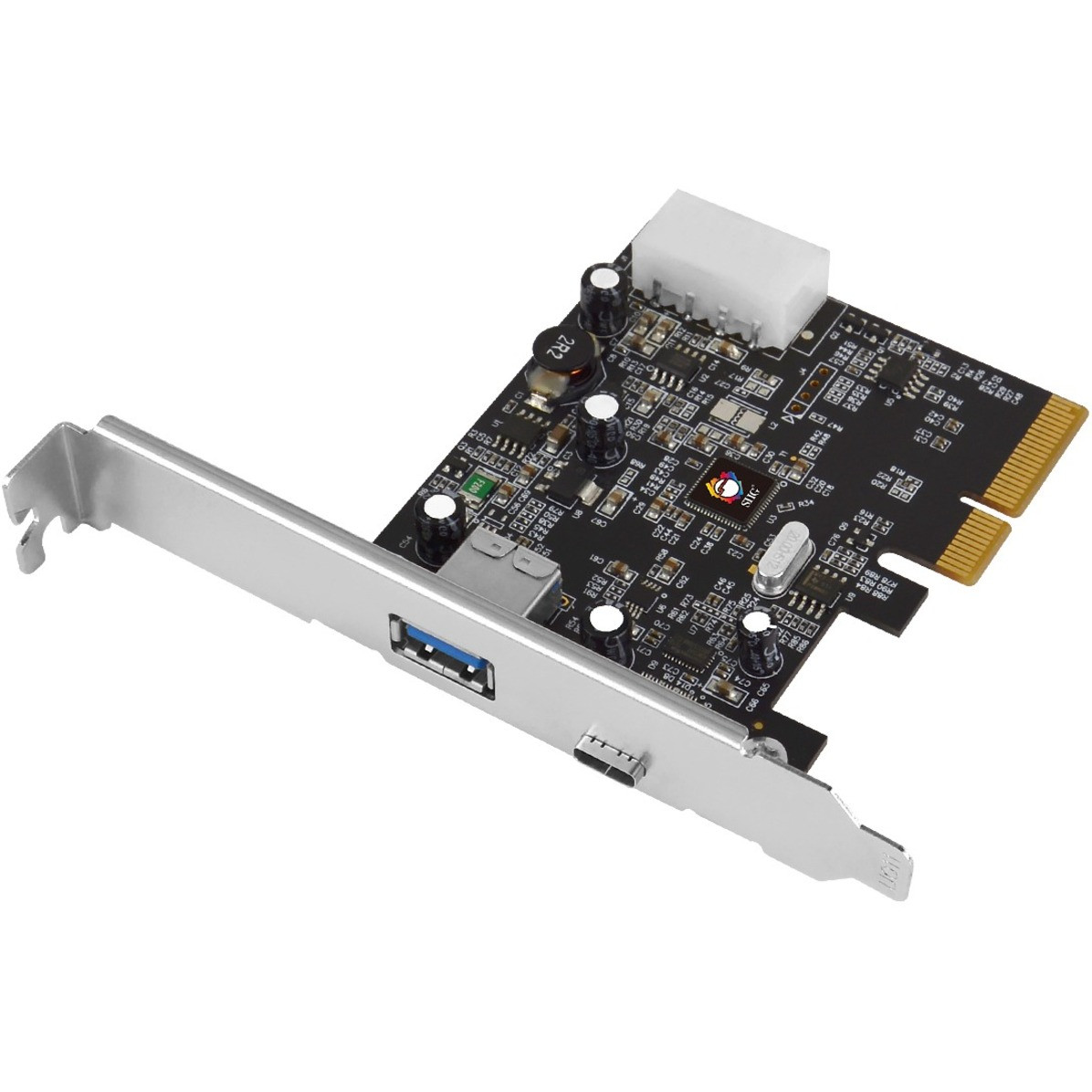 SIIG USB 3.1 2-Port PCIe Host Adapter - Type-A/C - PCI Express 3.0 x4 - Plug-in Card - 2 USB Port(s) - 2 USB 3.1 Port(s) - PC, Linux - JU-P20A12-S1