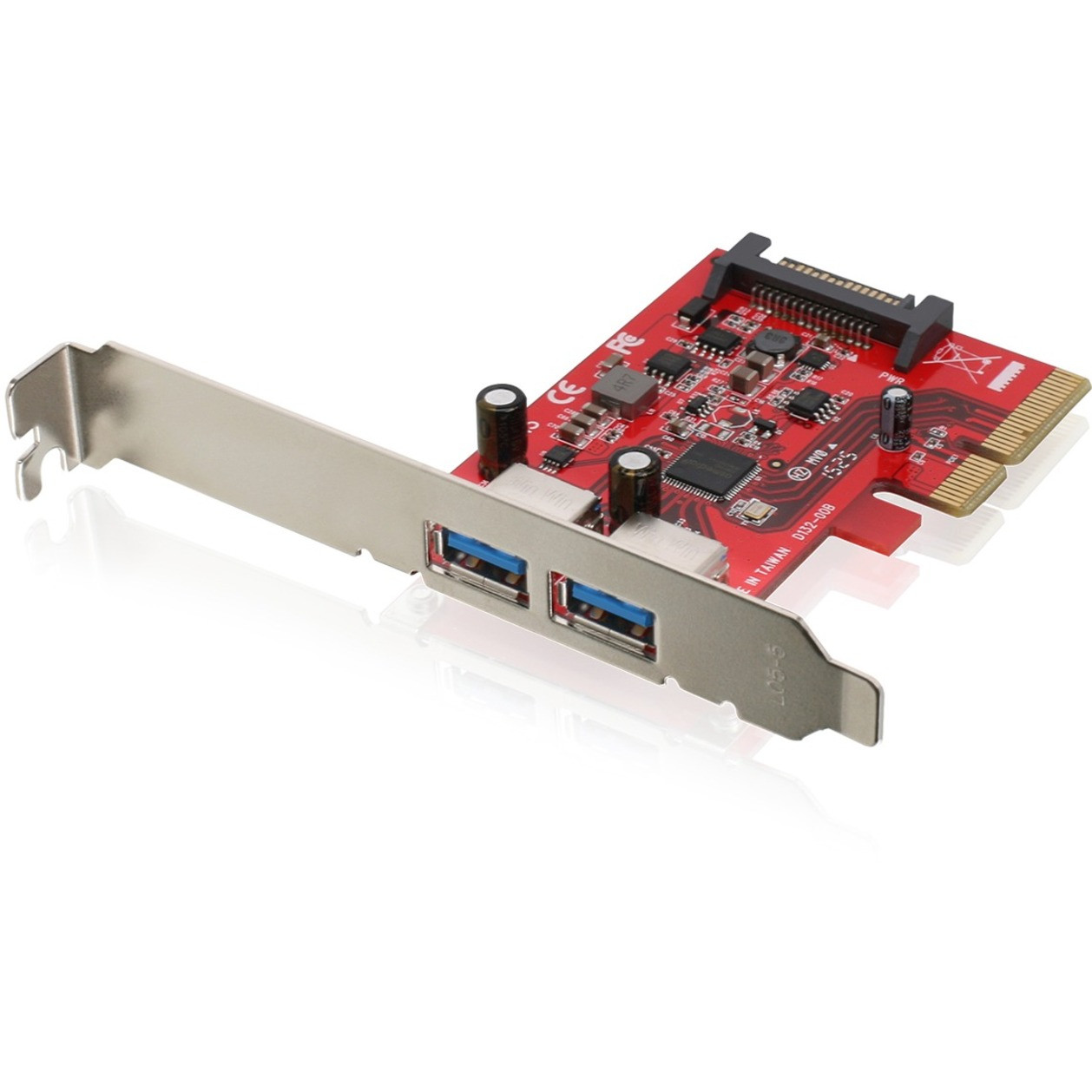 IOGEAR 2-Port SuperSpeed+ USB-A PCI-Express Card - PCI Express x4 - Plug-in Card - 2 USB Port(s) - 2 USB 3.1 Port(s) - PC - GIC3U2