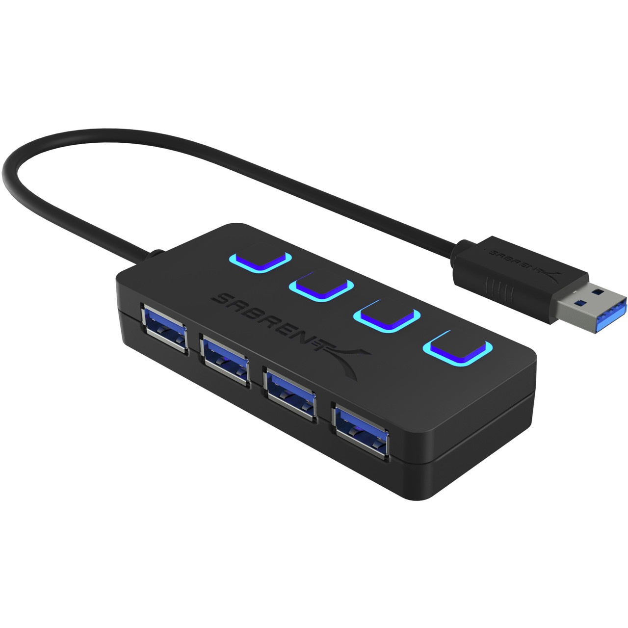 Sabrent 4 Port USB 3.0 Hub With Power Switches - HB-UM43-PK100