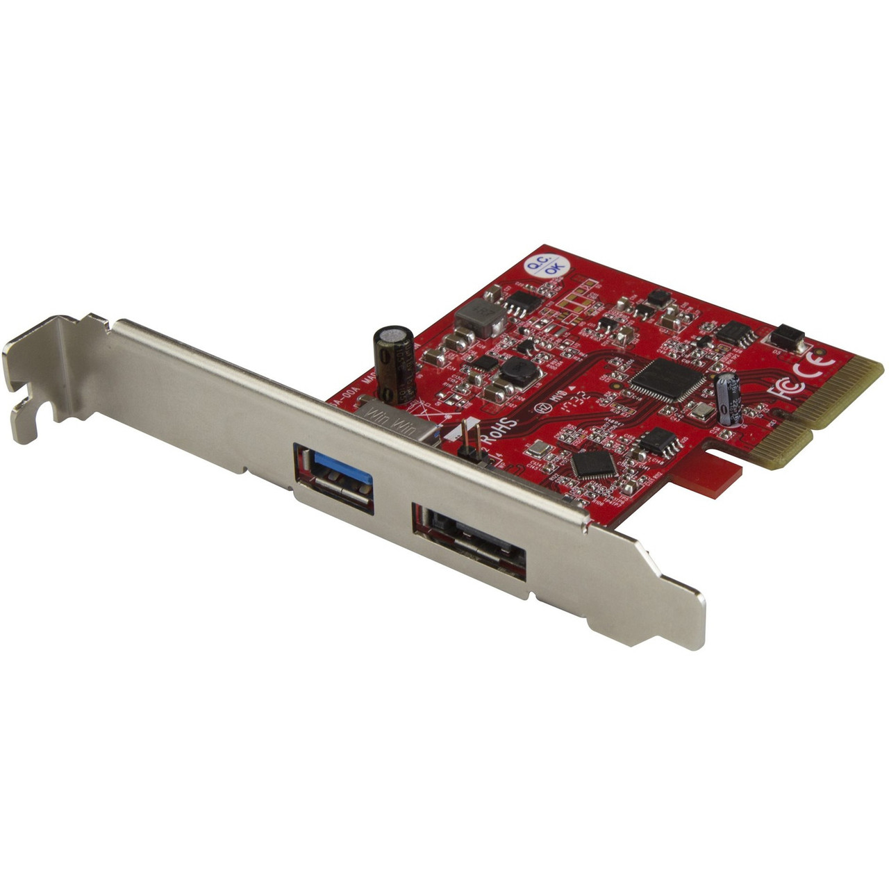 Startech 2 Port USB 3.1 (10Gbps) + eSATA PCI Express Card - 1x USB-A + 1x eSATA - USB 3.1 PCIe Card & eSATA Card - USB 3.1 Expansion Card - PEXUSB311A1E
