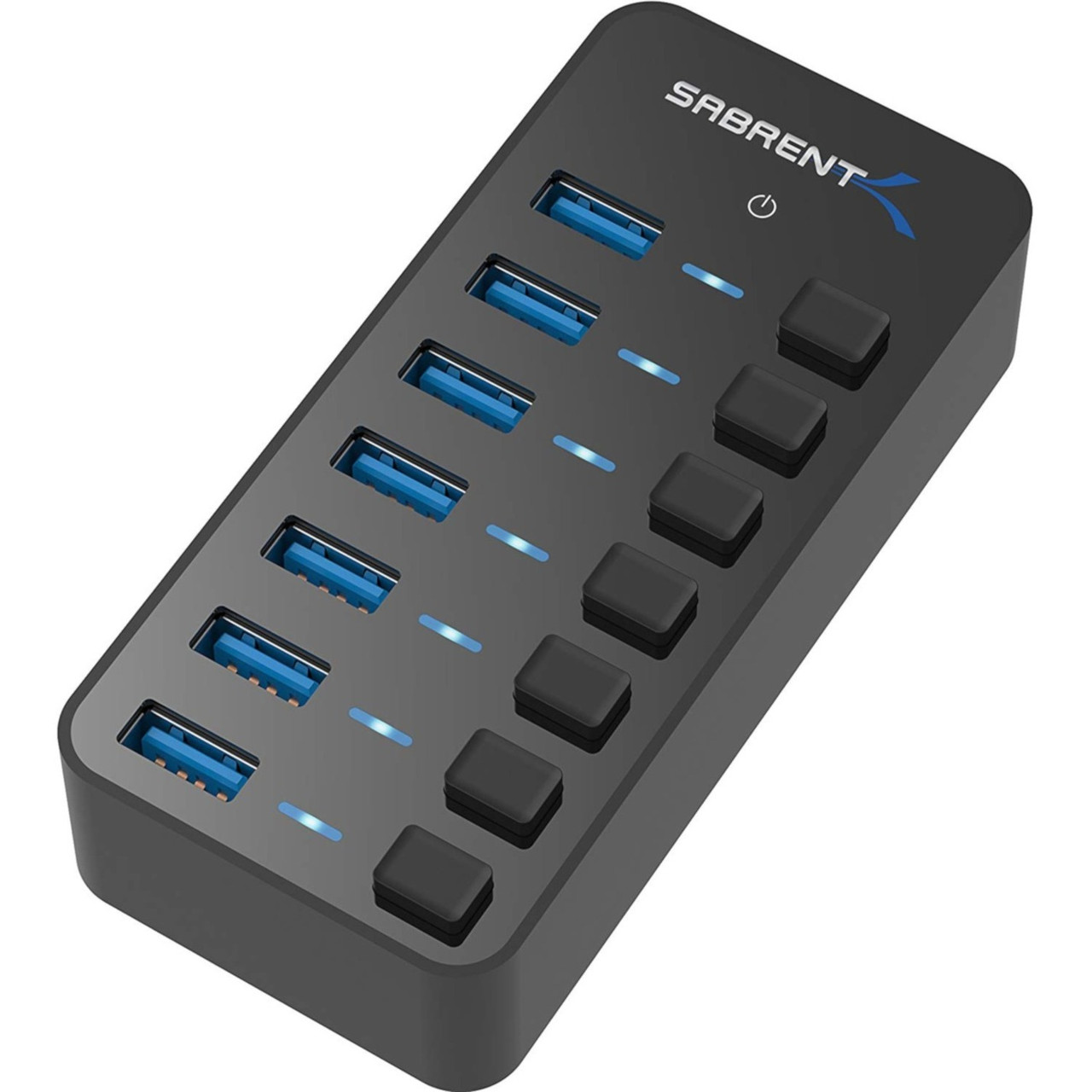 Sabrent 36W 7-Port USB 3.0 Hub with Individual Power Switches and LEDs (HB-BUP7) - HB-BUP7