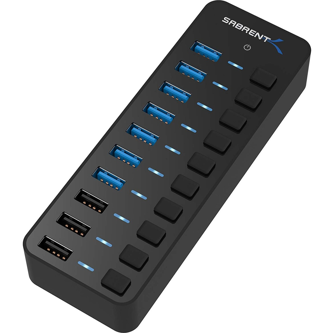 Sabrent 7 Usb 3.0 Port + 3 Smart Charging Ports Hub - Usb 3.0 - External - 7 Usb Port(S) - 7 Usb 3.0 Port(S) - Linux, Mac, Linux - HB-B7C3