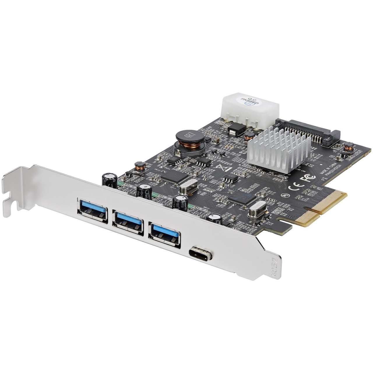 Startech 4 Port USB 3.1 PCIe Card - 3x USB-A and 1x USB-C - 2x Dedicated Channels - USB C PCIe Card - PCIe to USB 3.1 - USB 3.1 Type C PCIe Card - PEXUS313AC2V