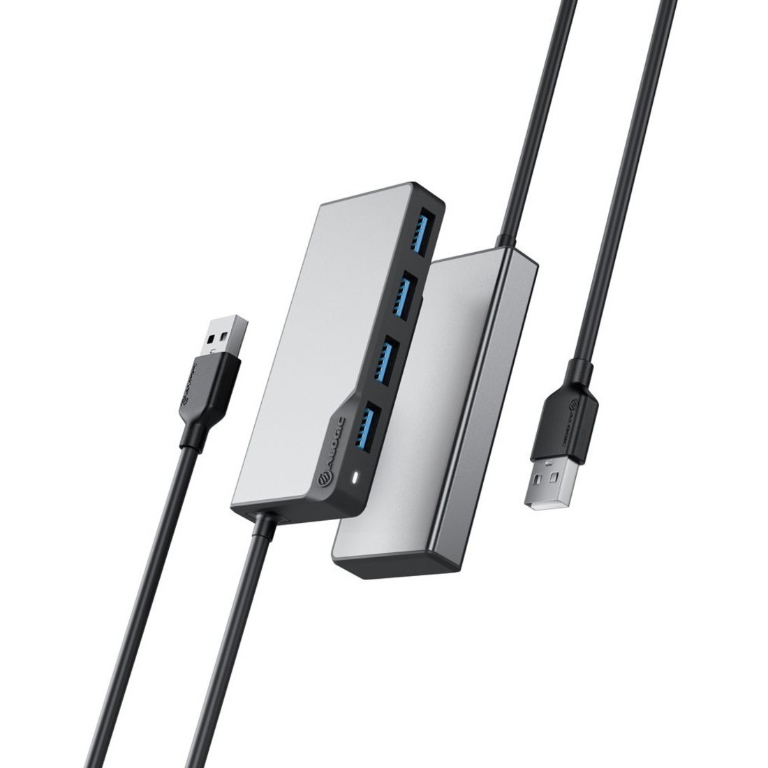 Alogic USB-A Fusion SWIFT 4-in-1 Hub -Space Grey - USB 3.2 (Gen 1) Type A - Portable - 4 USB Port(s) - PC, Chrome