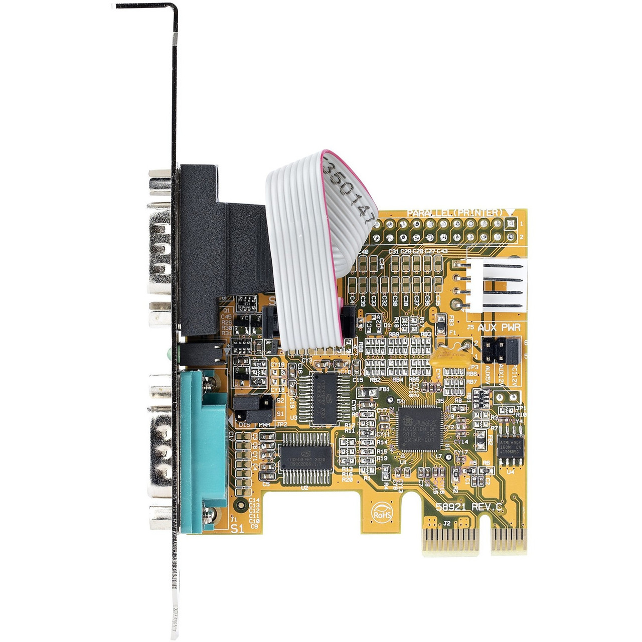 Startech 2-Port PCI Express Serial Card, Dual Port PCIe to RS232 (DB9) Serial Card, 16C1050 UART, COM Retention, Windows & Linux - 21050-PC-SERIAL-CARD