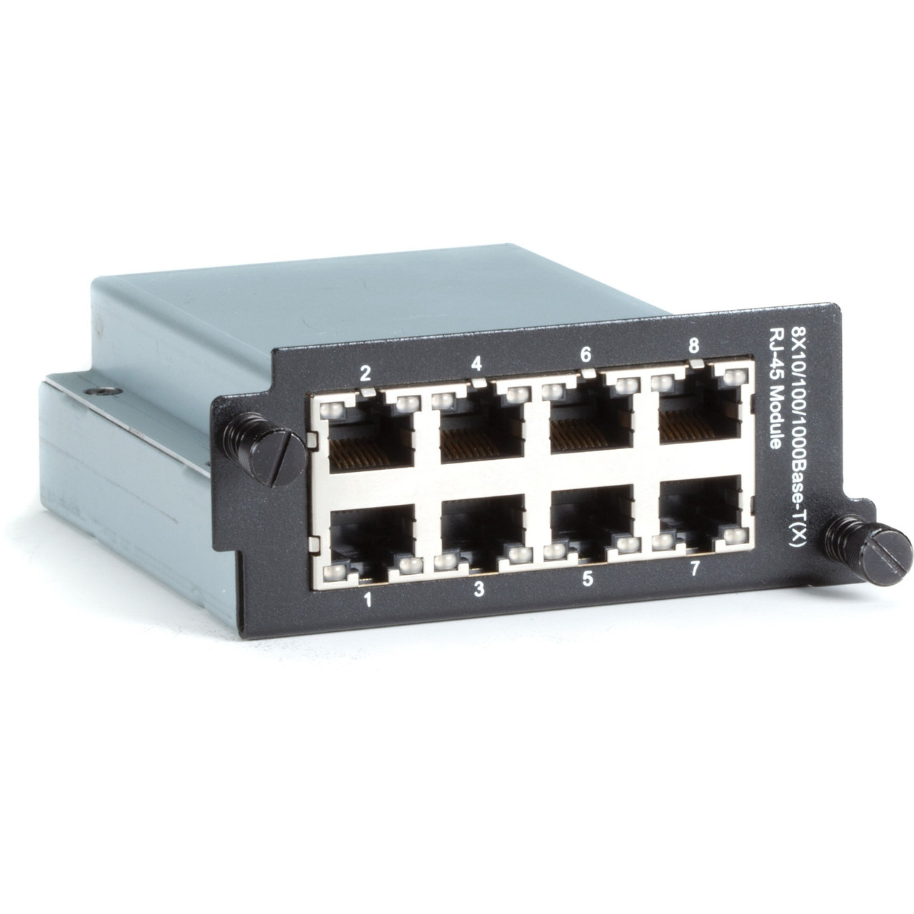 Blackbox LE2720C Expansion Module - For Data Networking - 8 x RJ-45 10/100/1000Base-TX LAN - Twisted PairGigabit Ethernet - 10/100/1000Base-T - TAA Compliant - LE2720C