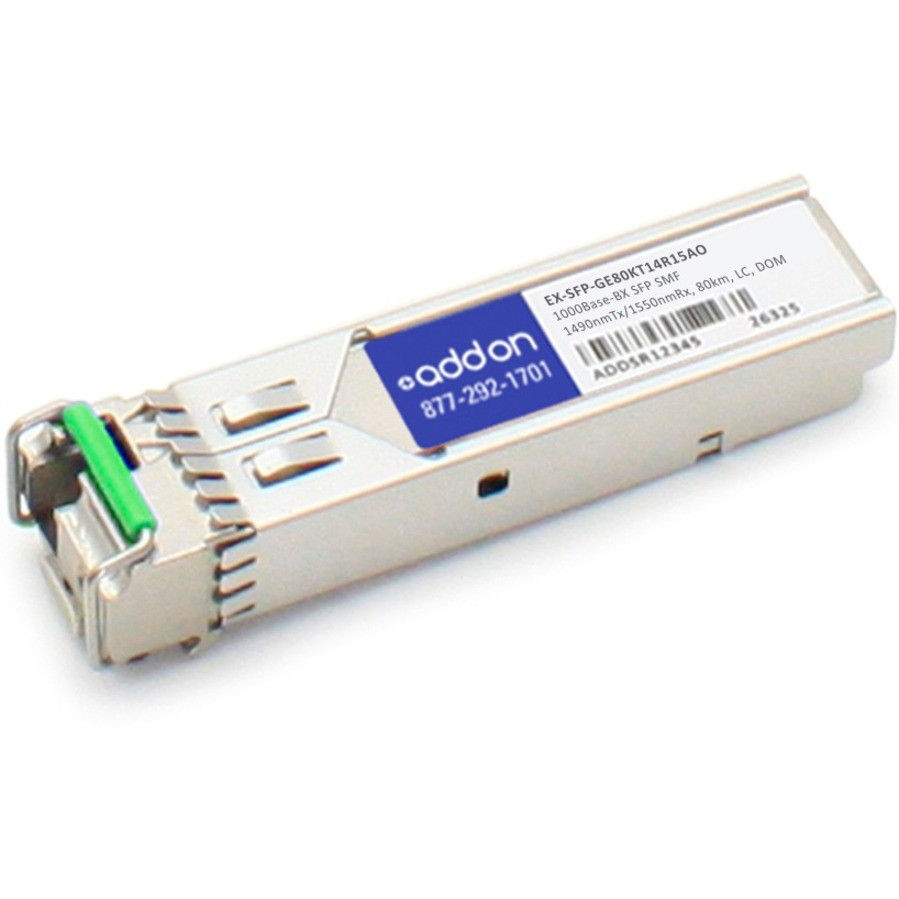 AddOn SFP JUNIPER COMPAT 1000BASE-BX TAA XCVR - EX-SFP-GE80KT14R15AO