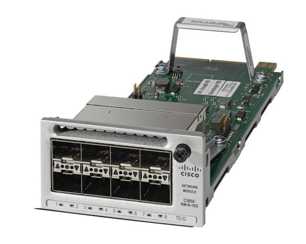 Cisco Expansion Module - For Data Networking, Optical Network - 8 x Expansion Slots - SFP (mini-GBIC), SFP+- C3850-NM-8-10G-RF Cisco Expansion Module - For Data Networking, Optical Network - 8 x Expansion Slots - SFP (mini-GBIC), SFP+- C3850-NM-8-10G-RF