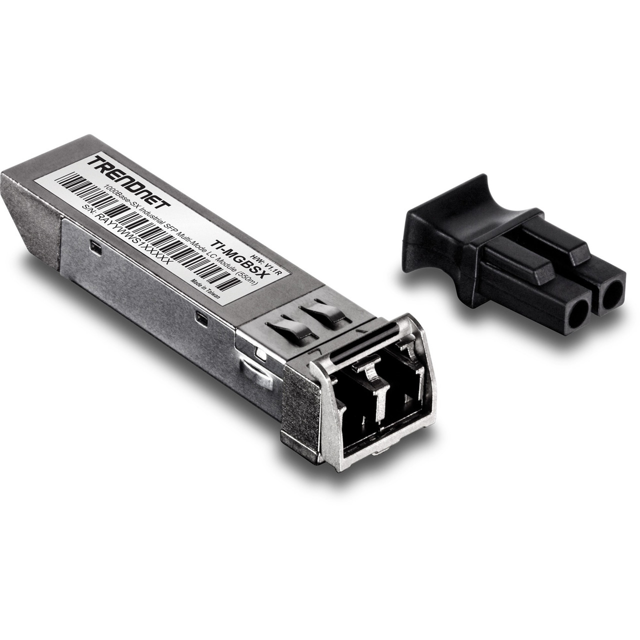 Trendnet 1000Base- SX Industrial SFP to RJ45 Multi-Mode LC Module; TI-MGBSX; Up to 550m (1;804 Ft); IEE 802.3z; ANSI Fiber Channel; Data Rates up to 1.25Gbps; LC-Type Duplex; Lifetime Protection - TI-MGBSX